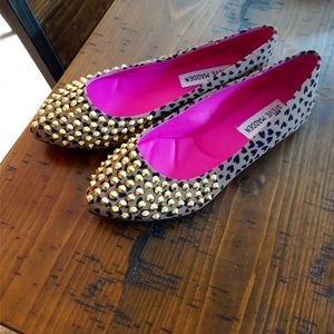 Steve Madden leopard print flats size 2 girls!
